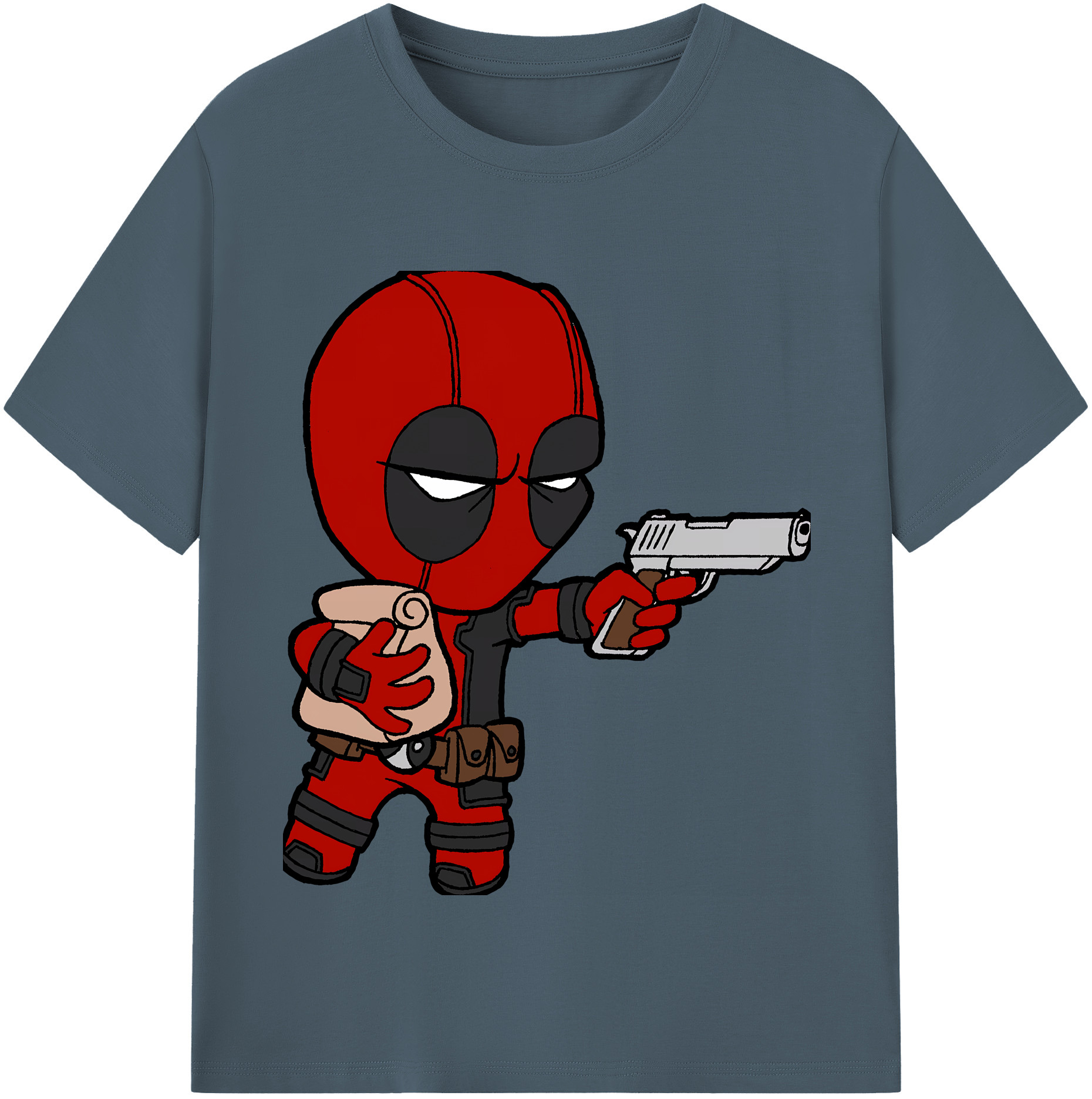 （画像用） Deadpool デッドプール 綿100％半袖Tシャツ（フロントプリント）